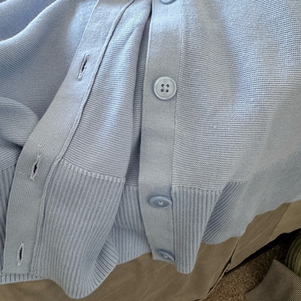 Talbots Light Blue Cardigan Sweater - Picture 4 of 5
